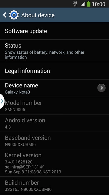 Press Software update.