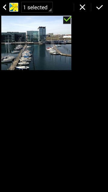 Press the confirm icon.