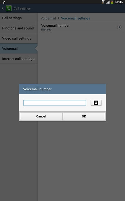 Key in +61414121121 and press OK.