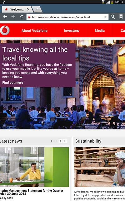 Press the address bar.