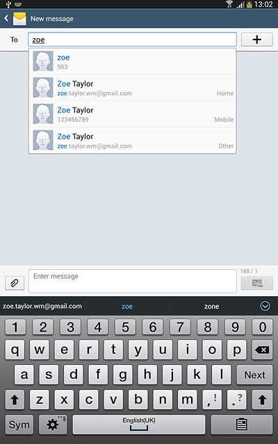 Key in the first letters of the required contact.Matching contacts are displayed.Press the required contact.