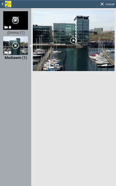 Press the required video clip.