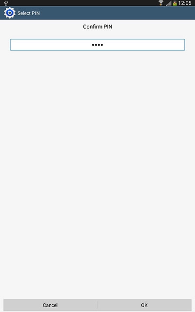 Key in the lock code again and press OK.