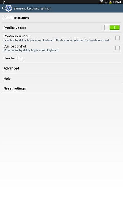 Press Input languages.