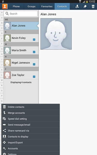 Press Import/Export.