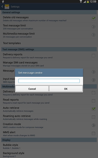 Key in +61415011501 and press OK.