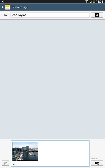 Press the send icon when you've finished your picture message.