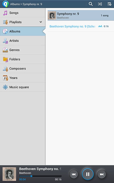 To go to the next audio file:Press arrow right.
