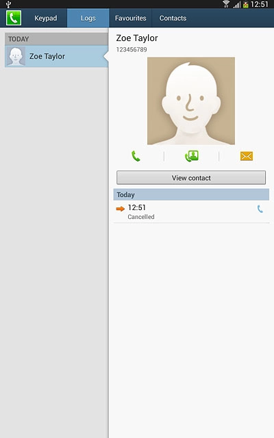 Press the required call.