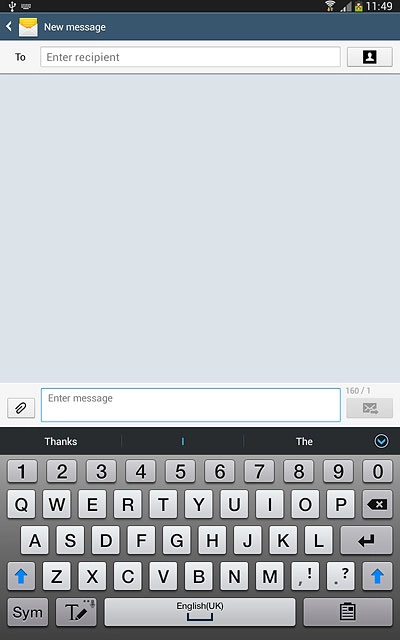 Press and hold key next to the space key until a pop-up menu is displayed.