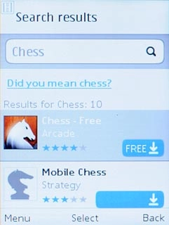 Highlight the required app and press the Navigation key.