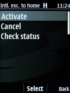 Highlight Activate or Cancel and press the Navigation key.