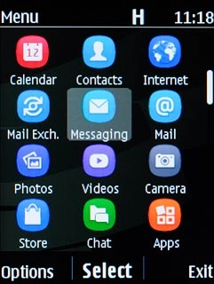 Scroll to Messaging and press the Navigation key.