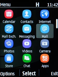 Scroll to Mail and press the Navigation key.