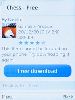 To install a free app:Scroll to Free download and press the Navigation key.