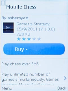 To buy an app:Scroll to Buy  and press the Navigation key.