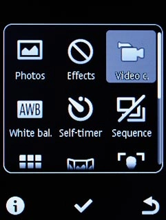 Scroll to Video c. and press the Navigation key.