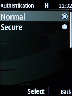 Scroll to Normal and press the Navigation key.