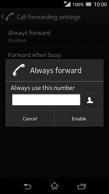 Key in +61414121121 and press Enable.