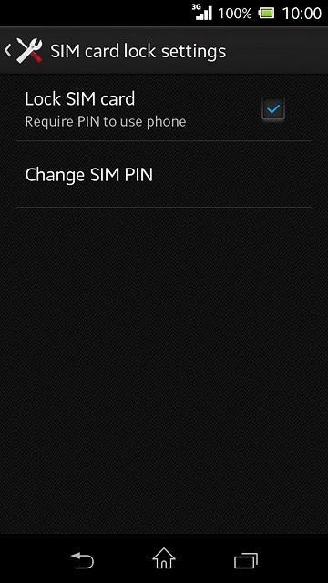 Press Lock SIM card to turn the function on or off.