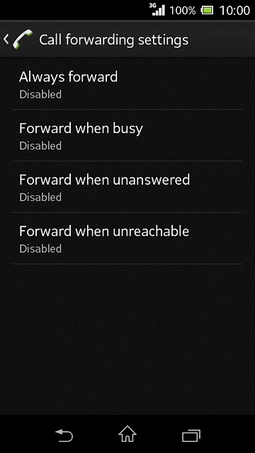 Press one of the following options:Always forward