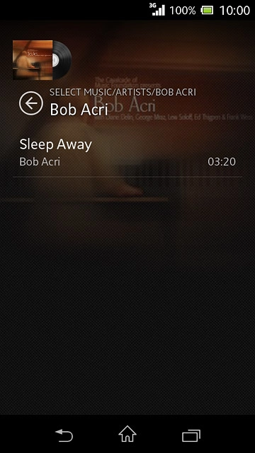 Press the required audio file.