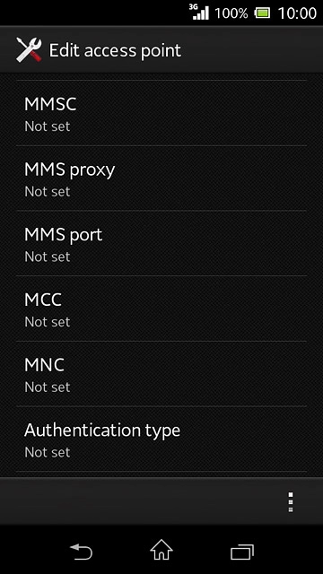 Press Authentication type.