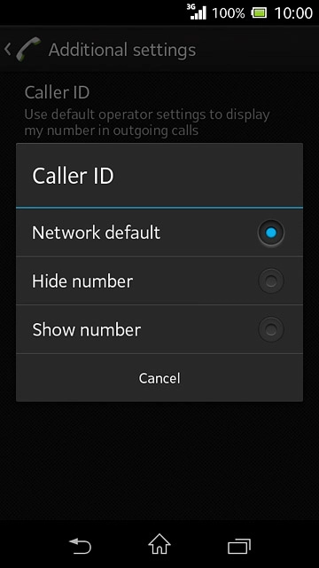 Press Hide number or Show number.