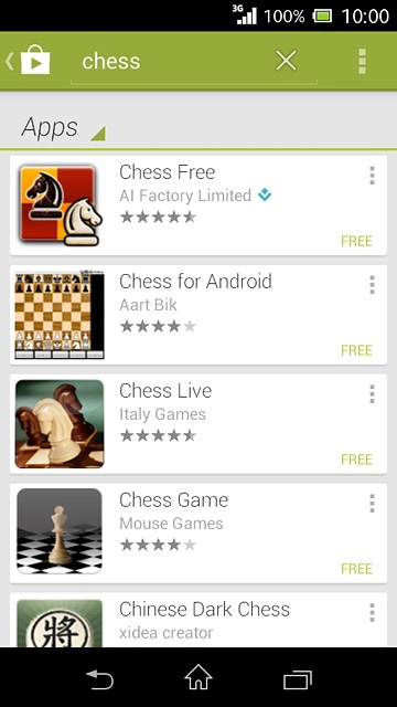 Press the required app.