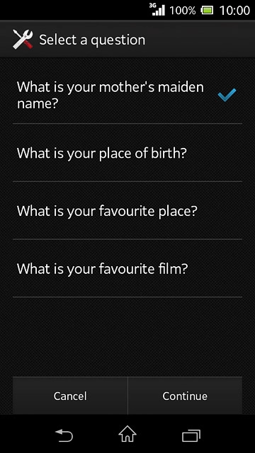 Press the required question.