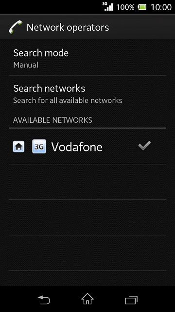 Press the required network.The display will tell you if you have access to the network you've chosen.
