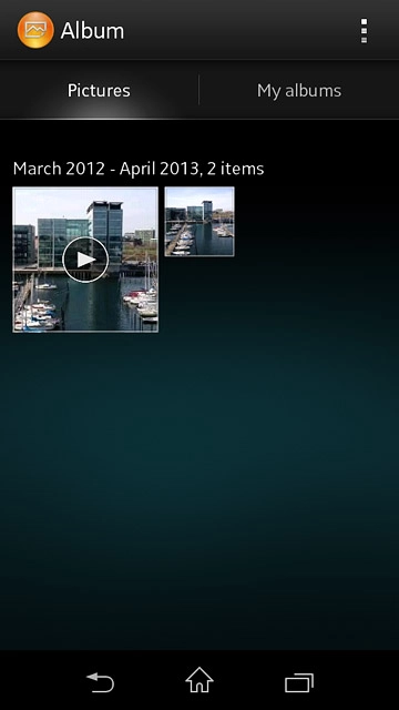 Press the Pictures tab.