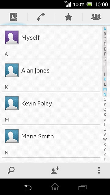 Press the menu icon.