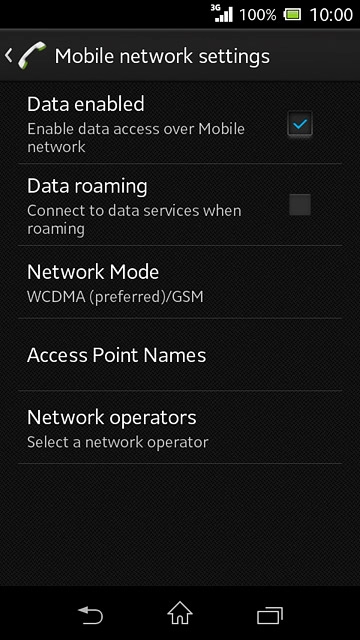 Press the home icon to return to the home screen.