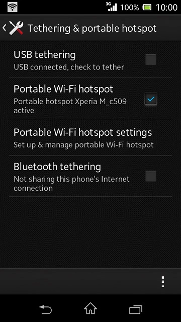 Press the home icon to return to the home screen.