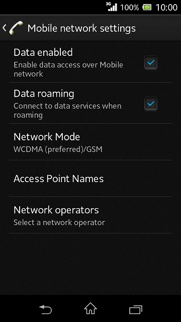 Press the home icon to return to the home screen.