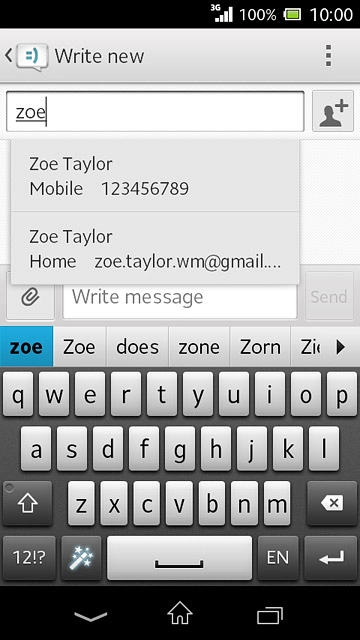 Press the required contact.Repeat the procedure to add more recipients.
