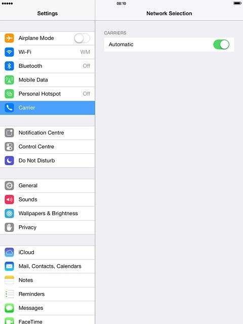 Press the indicator next to 