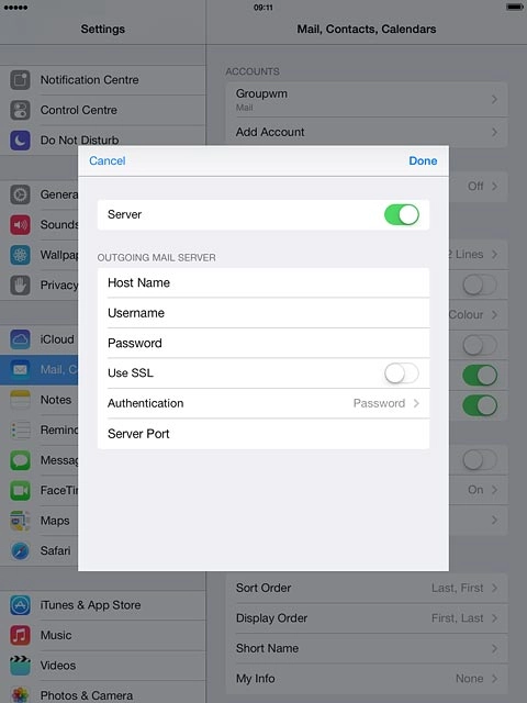 Press Authentication.