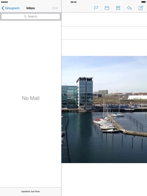 Press the new email message icon.