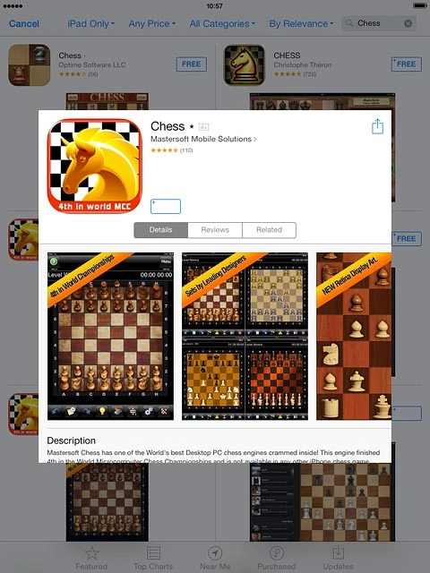 To buy an app:Press the price.