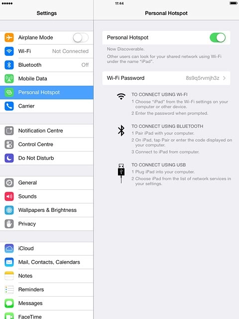 Press the indicator next to