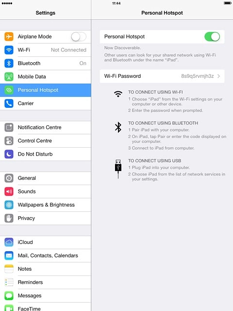 Press Wi-Fi Password.