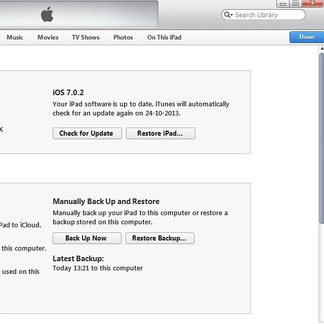Click Check for Update.If a new software version is available, it's displayed.Follow the instructions on the screen to update the tablet software.