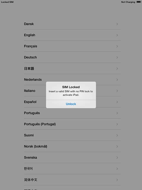 Slide your finger right on the display.Press Unlock.