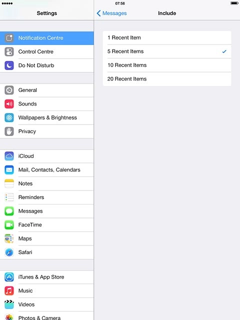 Press the field in the top left corner of the menu.Depending on the menu item selected, more settings may be available. Follow the instructions on the display to select the required settings.