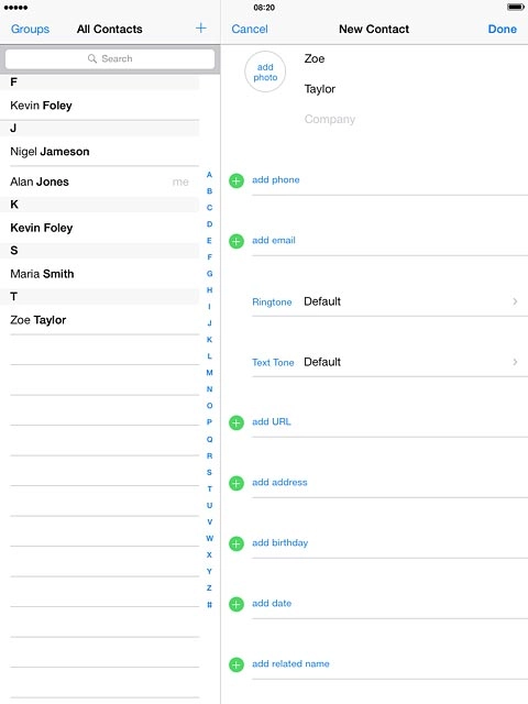 Press add phone and key in the required phone number.