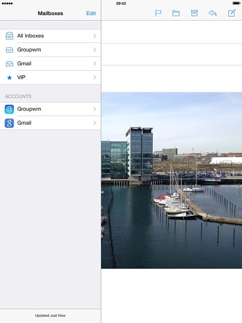 Press the required email account below 