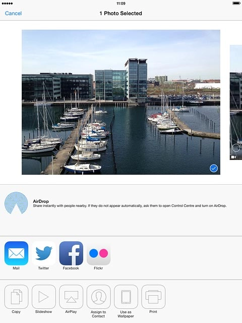 Press AirDrop until the function is turned on.