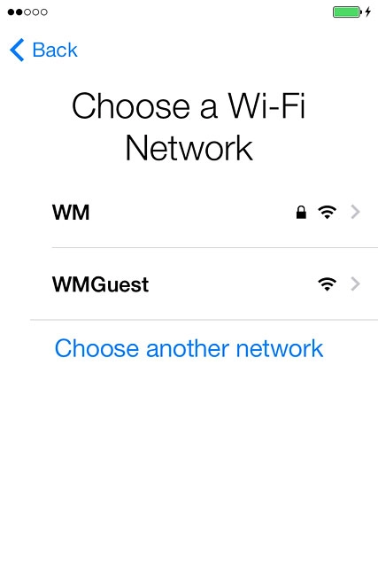 To activate your phone using Wi-Fi:Press the required Wi-Fi network or Choose another network.Follow the instructions on the display to connect to the required Wi-Fi network.